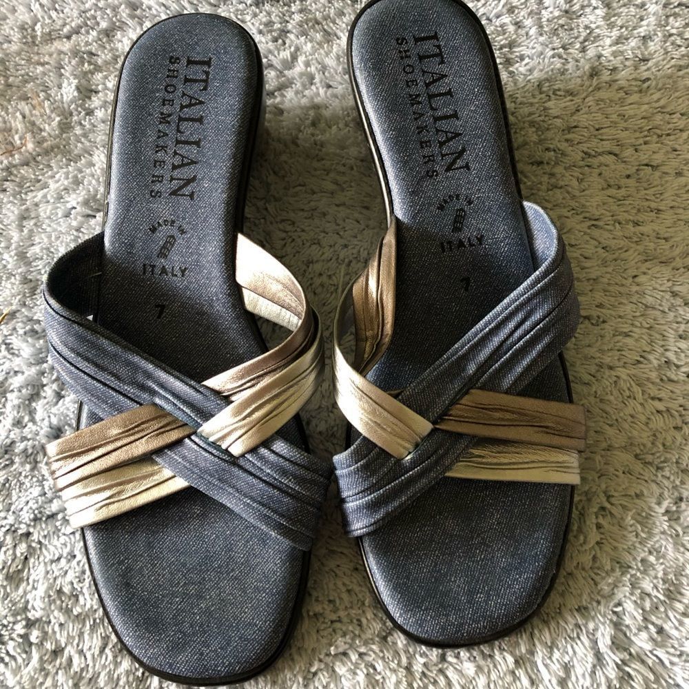 Italian shoemaker slip on sandals 7